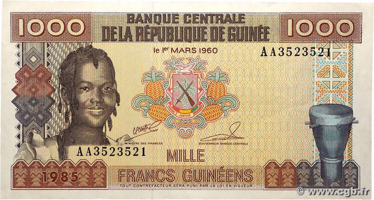 1000 Francs Guinéens GUINÉE  1985 P.32a TTB+