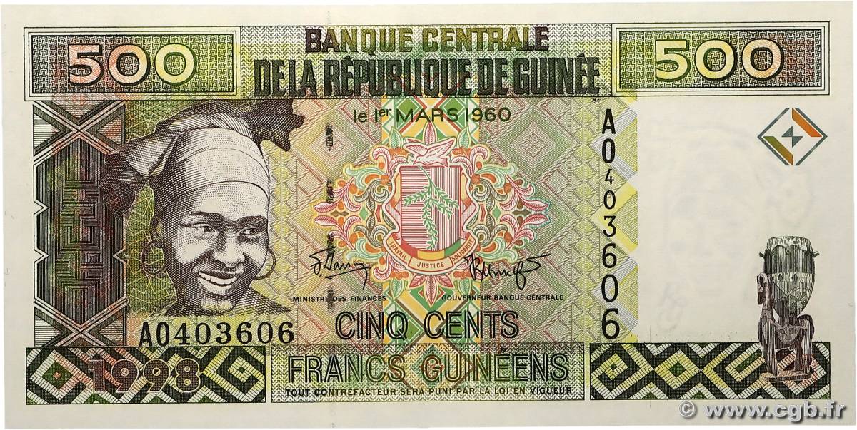 500 Francs Guinéens GUINÉE  1998 P.36 NEUF