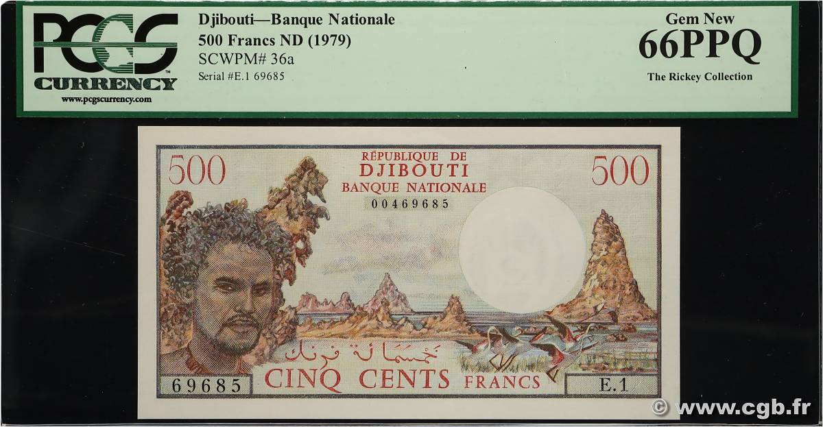 500 Francs YIBUTI  1979 P.36a FDC