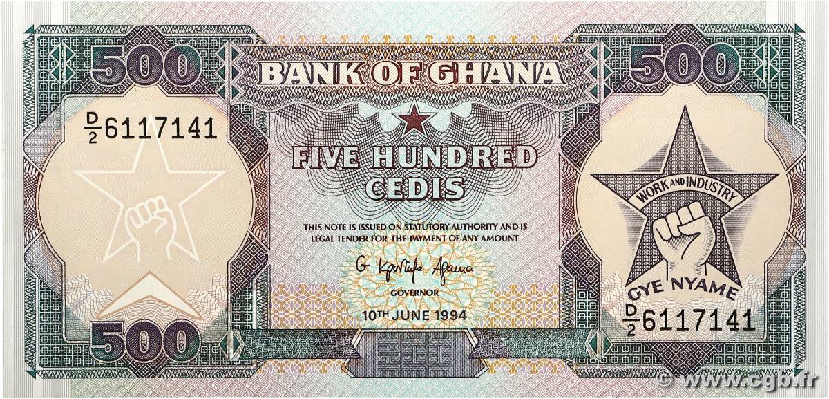 500 Cedis GHANA  1994 P.28c SPL
