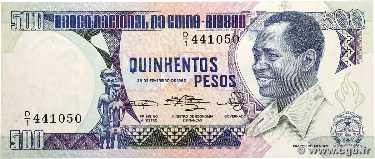 500 Pesos GUINEA-BISSAU  1983 P.07 XF
