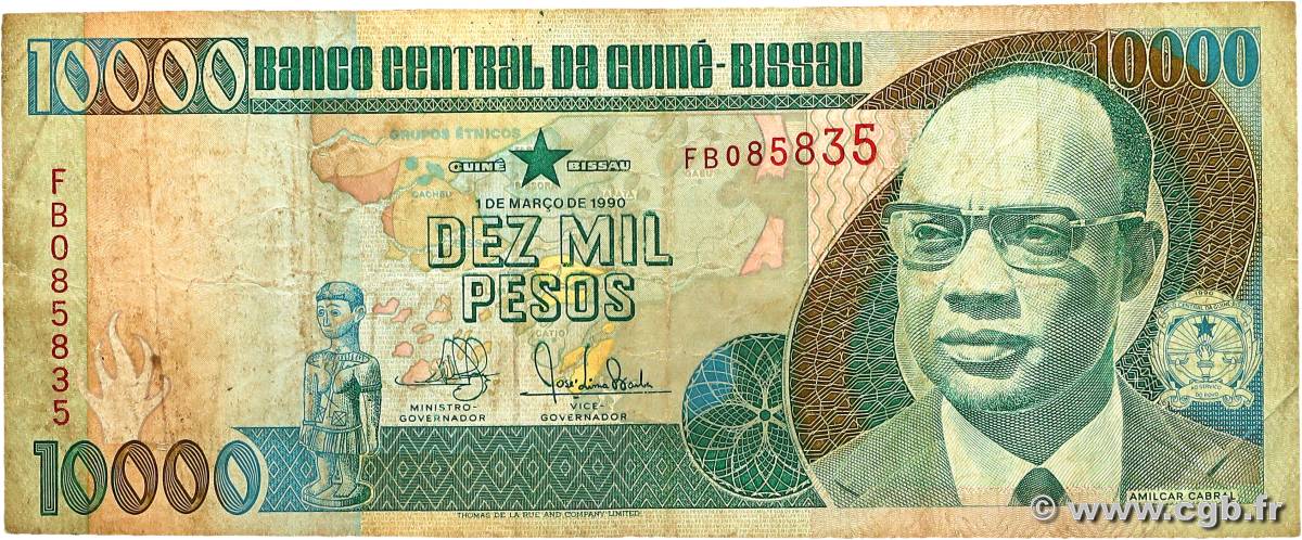 10000 Pesos GUINEA-BISSAU  1990 P.15a G