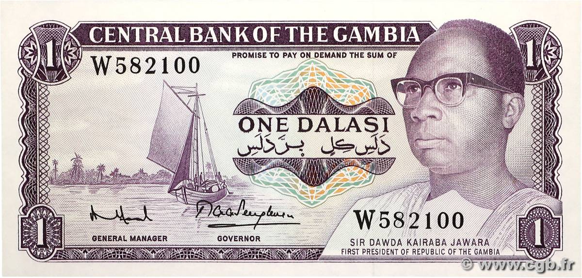 1 Dalasi GAMBIE  1971 P.04f NEUF