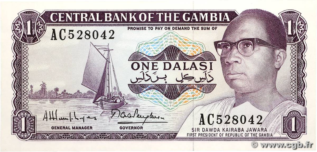 1 Dalasi GAMBIE  1971 P.04g NEUF