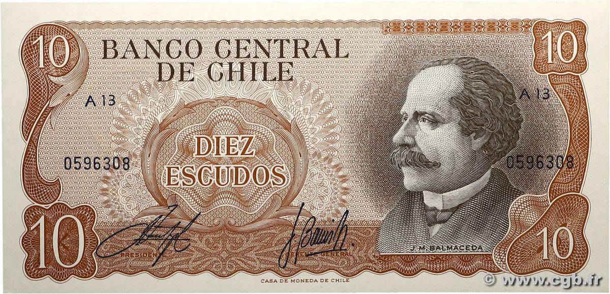10 Escudos CHILI  1970 P.143 NEUF
