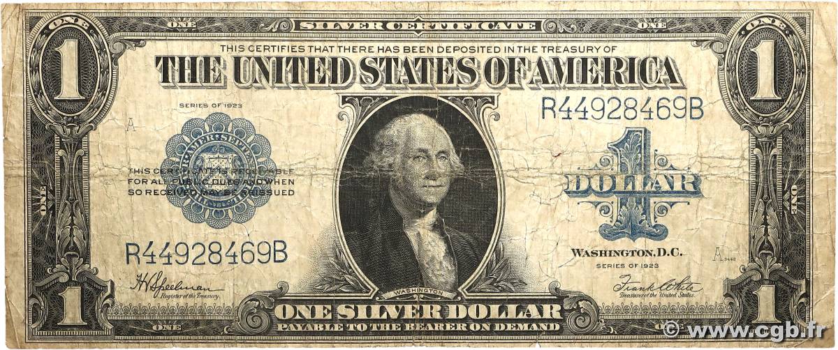 1 Dollar VEREINIGTE STAATEN VON AMERIKA  1923 P.342 fS