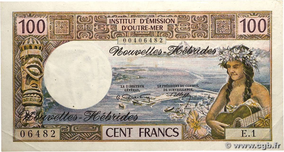 100 Francs NOUVELLES HÉBRIDES  1970 P.18a TTB