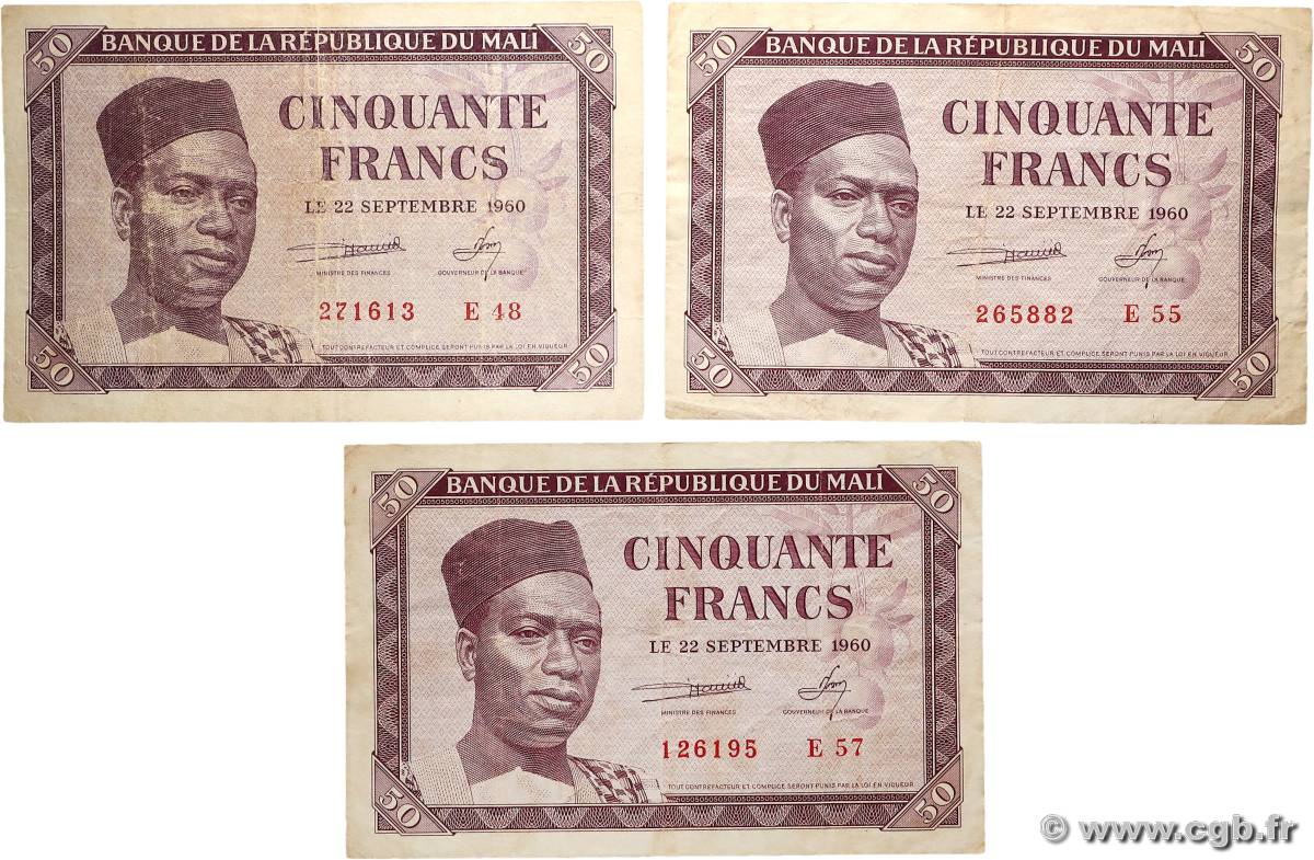 50 Francs Lot MALI  1960 P.01 S