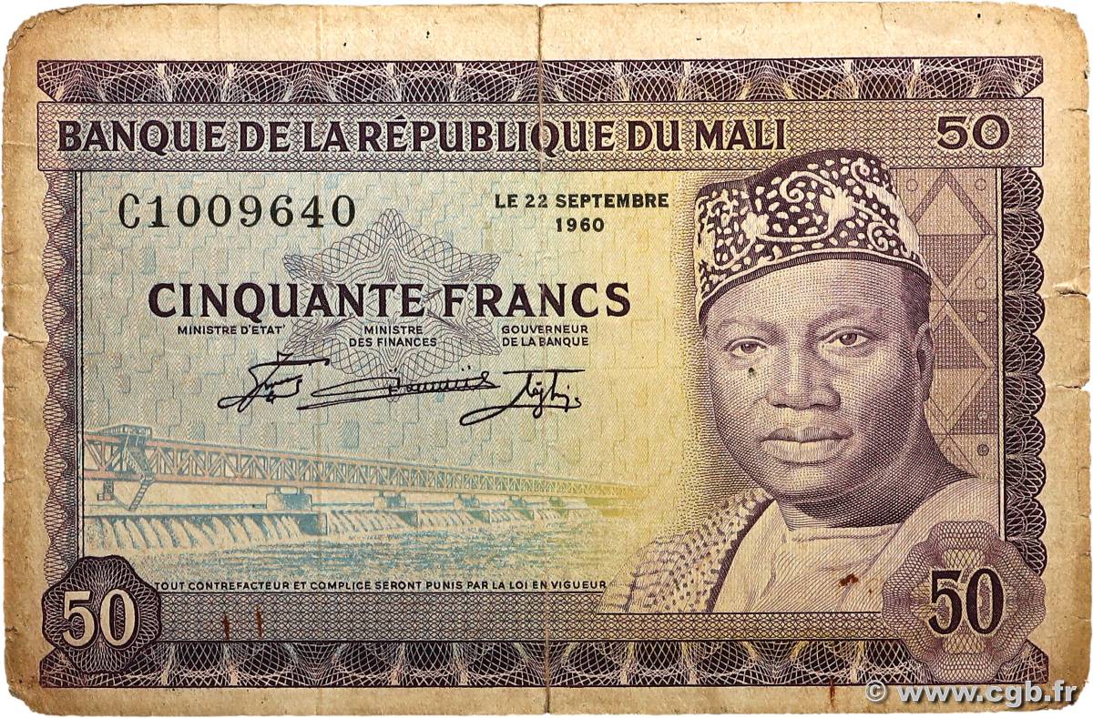 50 Francs MALí  1960 p.06 RC