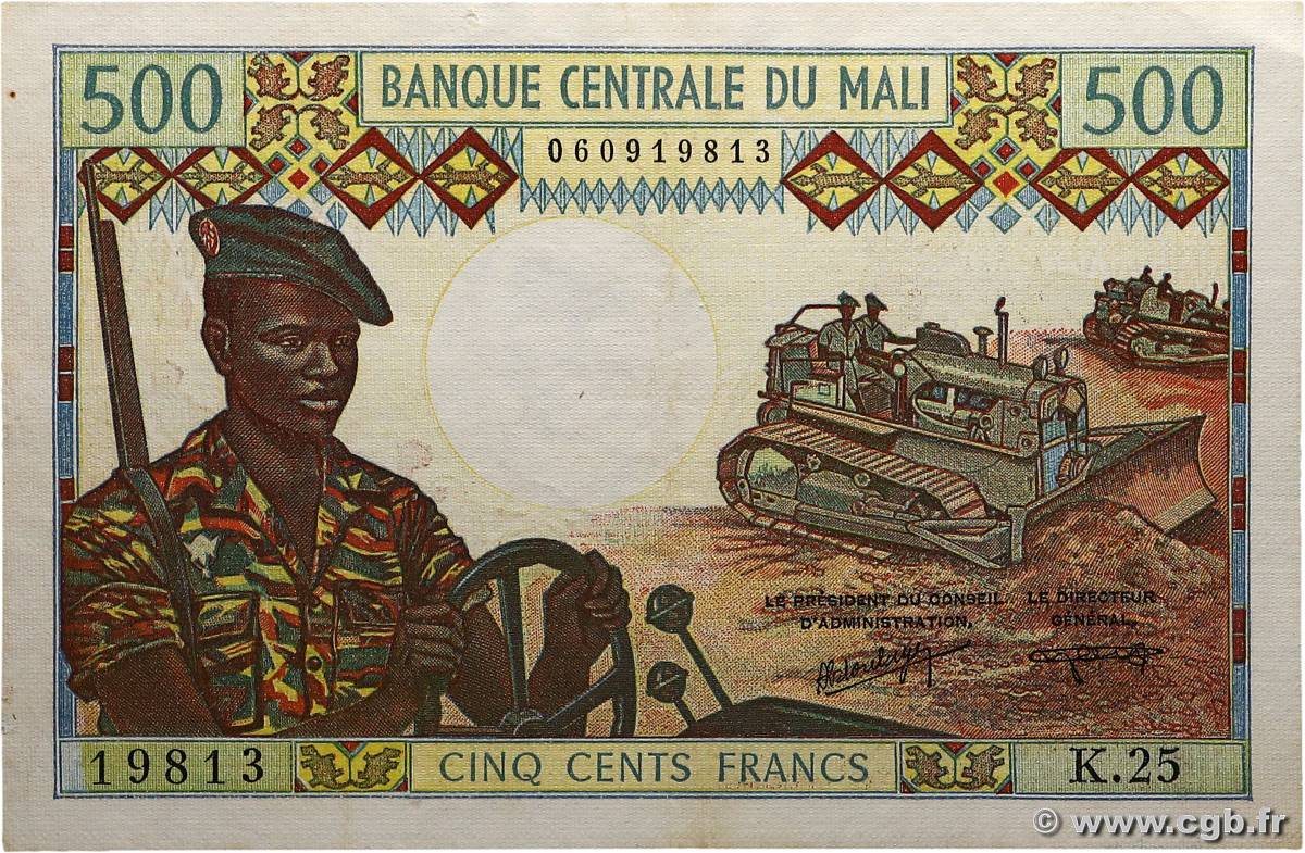 1000 Francs MALI  1970 P.13d VZ