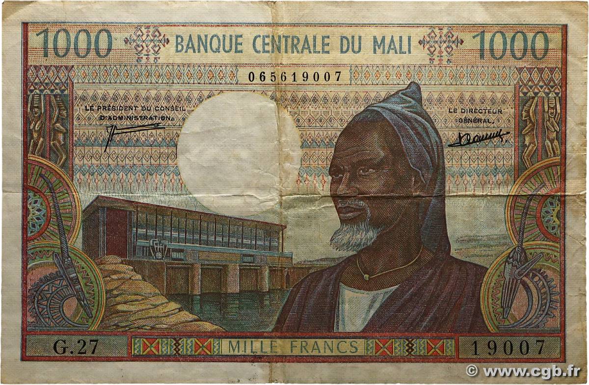1000 Francs MALI  1970 P.13d fSS
