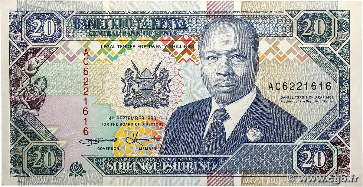 20 Shillings KENIA  1993 P.31a EBC+