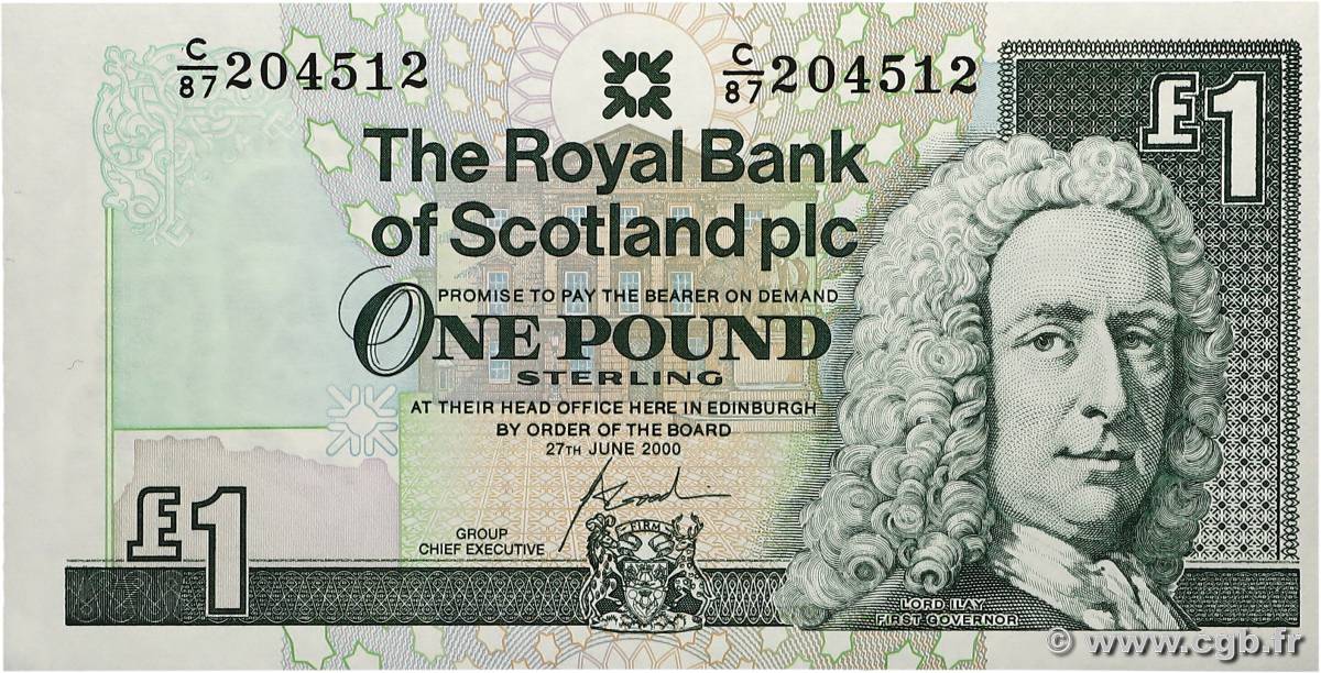 1 Pound ÉCOSSE  2000 P.351e NEUF