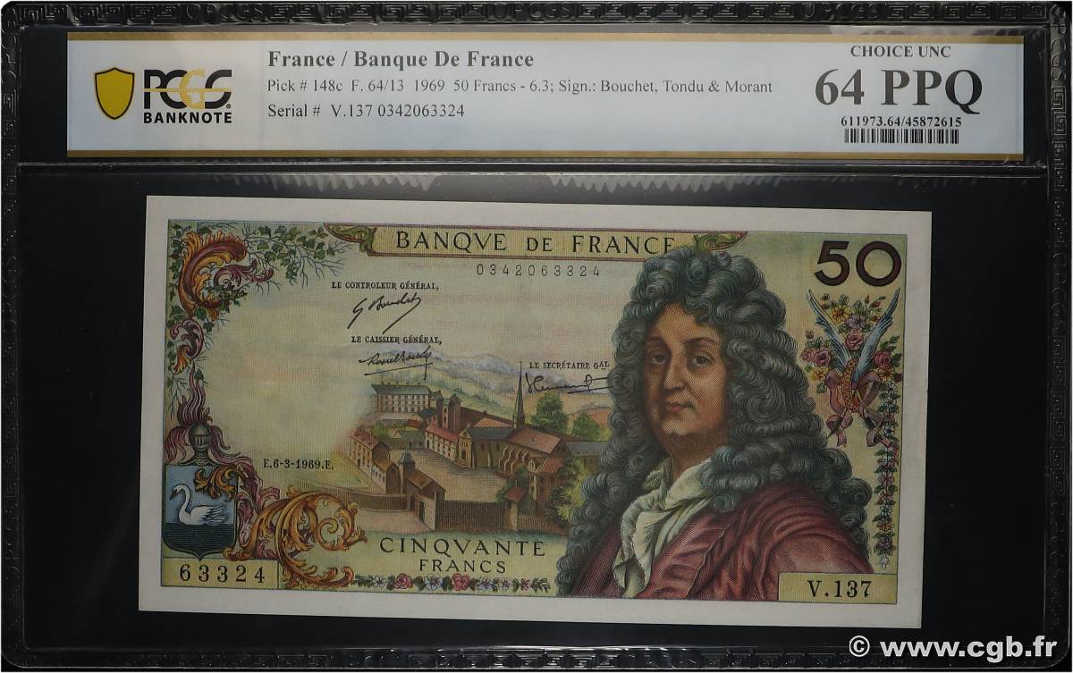 50 Francs RACINE FRANCE  1969 F.64.13 pr.NEUF