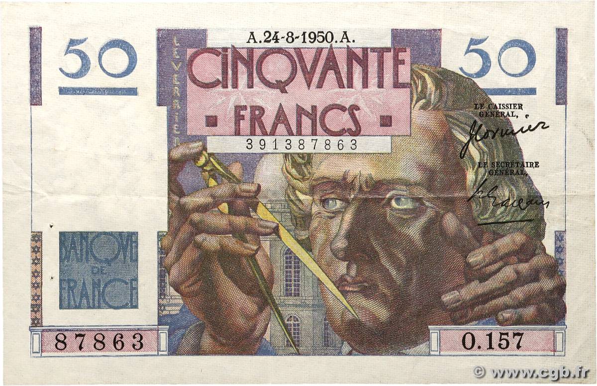 50 Francs LE VERRIER FRANCE  1950 F.20.16 TTB