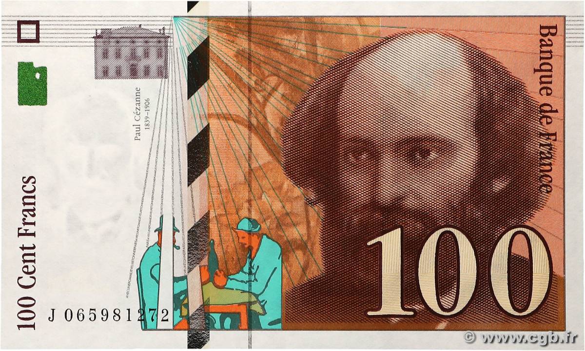 100 Francs CÉZANNE FRANCE  1998 F.74.02 pr.NEUF