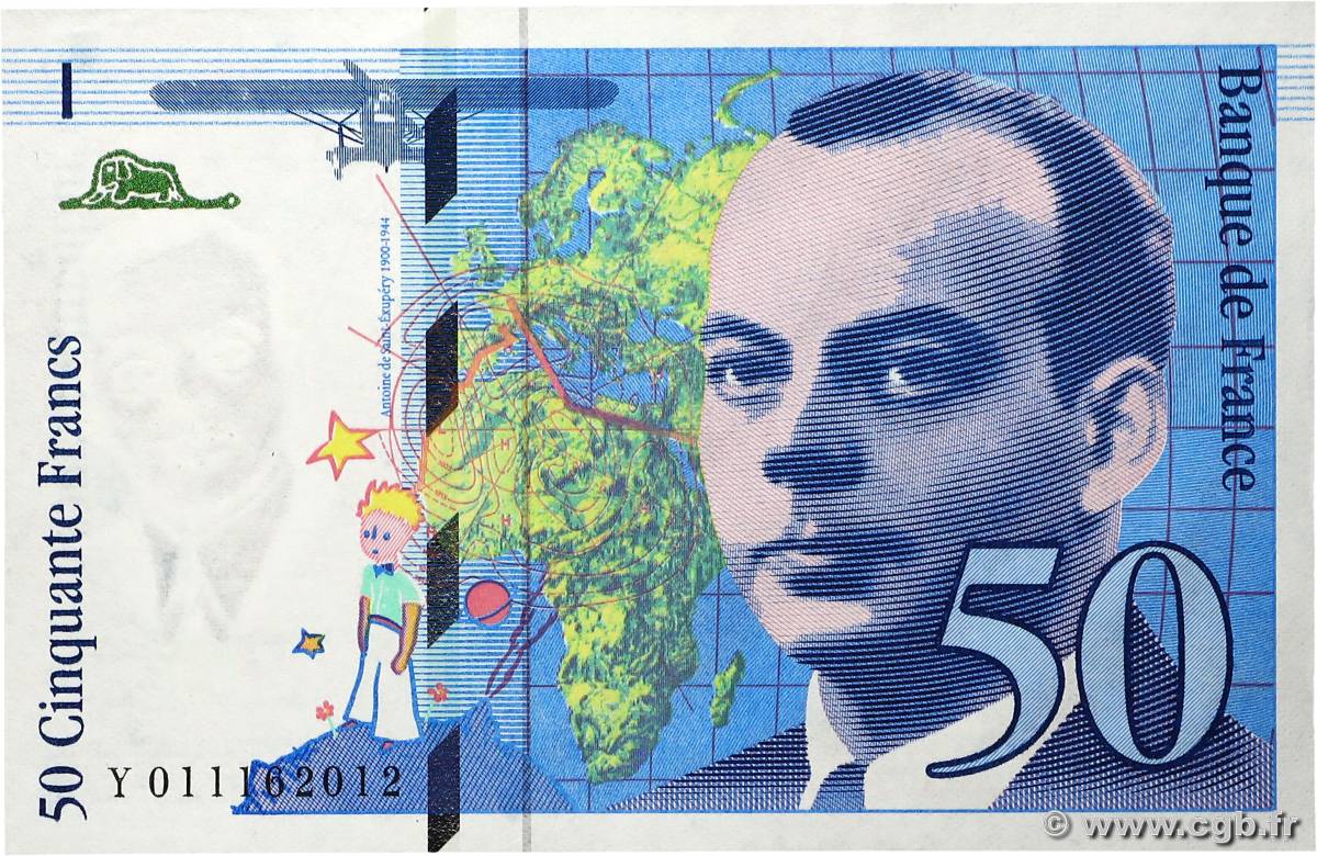 50 Francs SAINT-EXUPÉRY FRANCE  1993 F.72.02 pr.NEUF