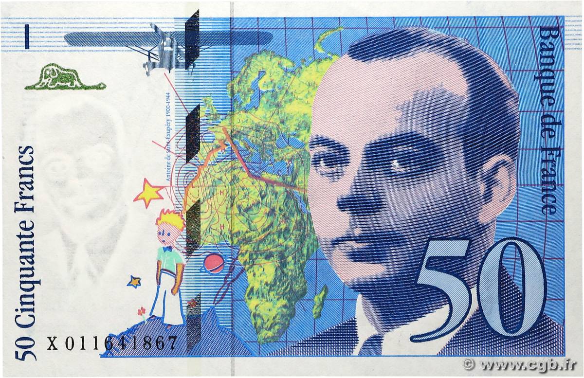 50 Francs SAINT-EXUPÉRY FRANCE  1993 F.72.02 pr.NEUF