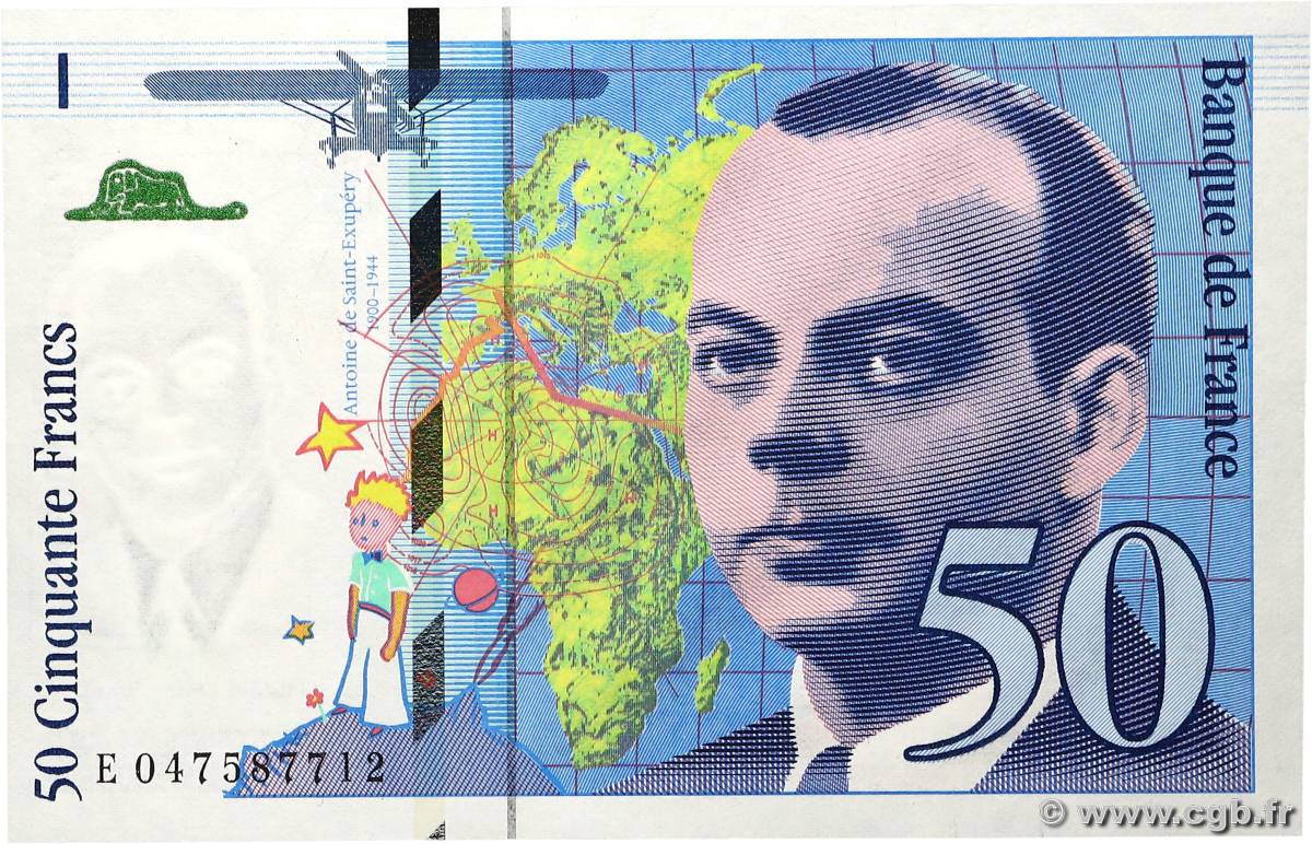 50 Francs SAINT-EXUPÉRY modifié FRANCE  1999 F.73.05 pr.NEUF