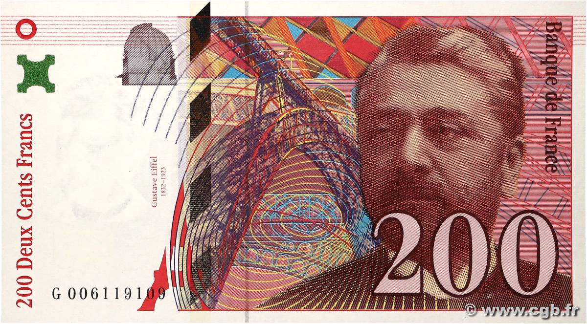 200 Francs EIFFEL FRANCE  1996 F.75.02 NEUF