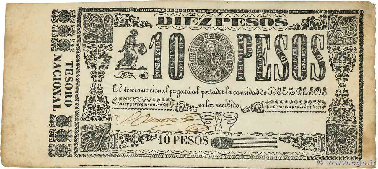 10 Pesos Non émis PARAGUAY  1865 P.030 SPL