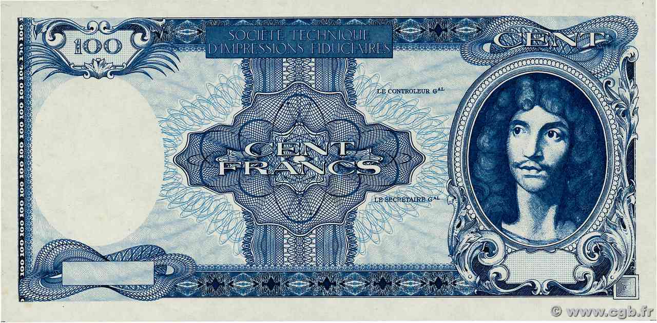 100 Francs MOLIÈRE Épreuve FRANCIA  1944 VF.15bis.00 SPL+