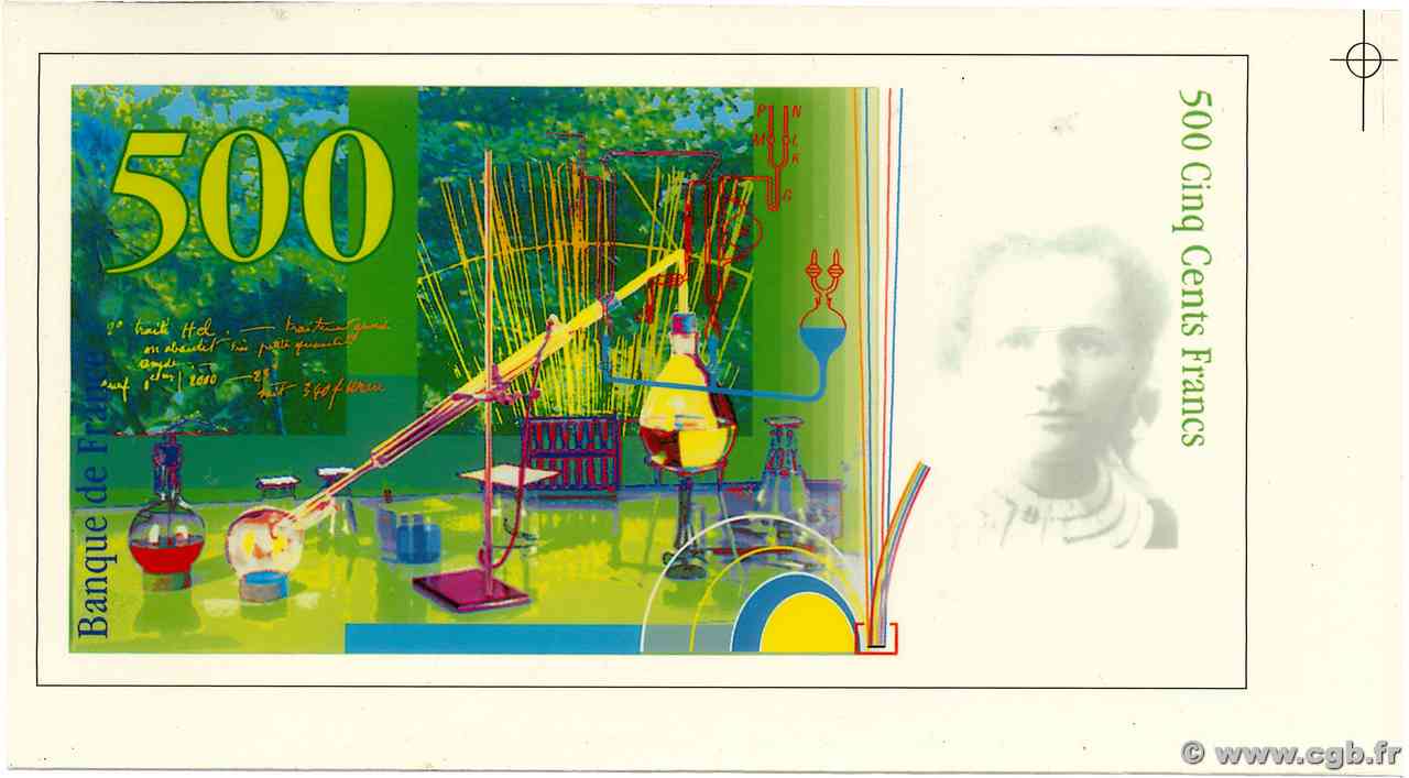 500 Francs PIERRE ET MARIE CURIE Épreuve FRANCIA  1992 F.- FDC