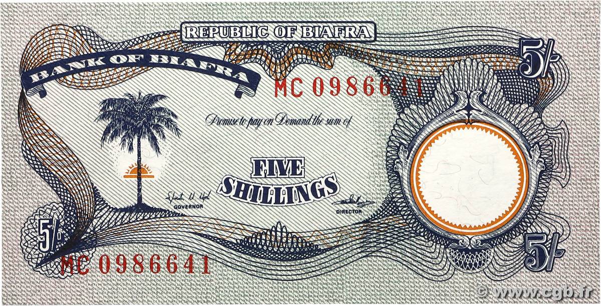 5 Shillings BIAFRA  1968 P.03a UNC