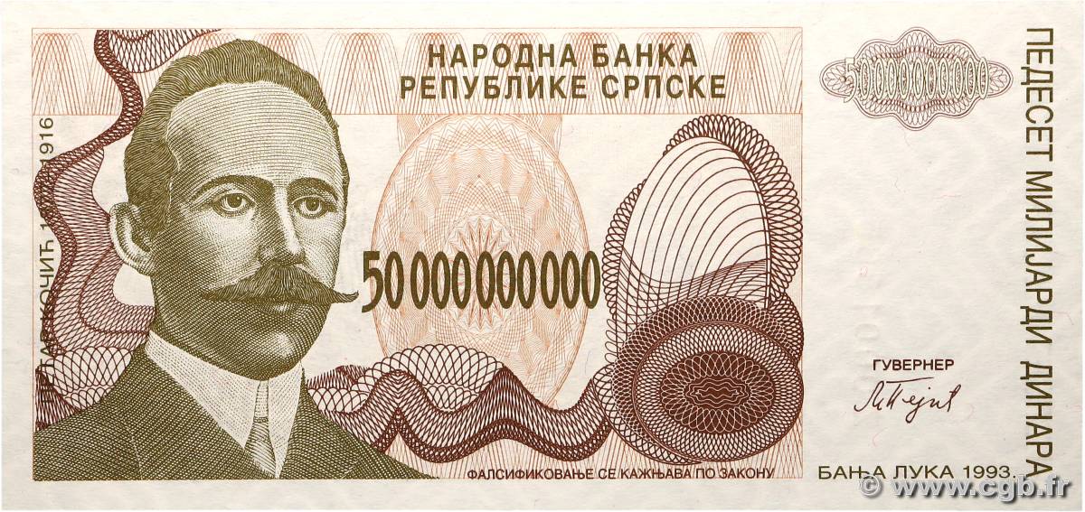 50 Milliards Dinara Remplacement BOSNIE HERZGOVINE 1993 P.160ar 548951 Billets 50 Milliards Dinara Remplacement BOSNIE HERZGOVINE 1993 P.160ar 548951 Billets