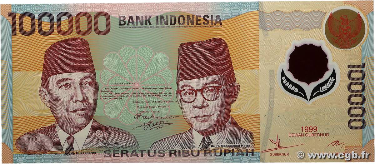 100000 Rupiah INDONÉSIE  1999 P.140 NEUF