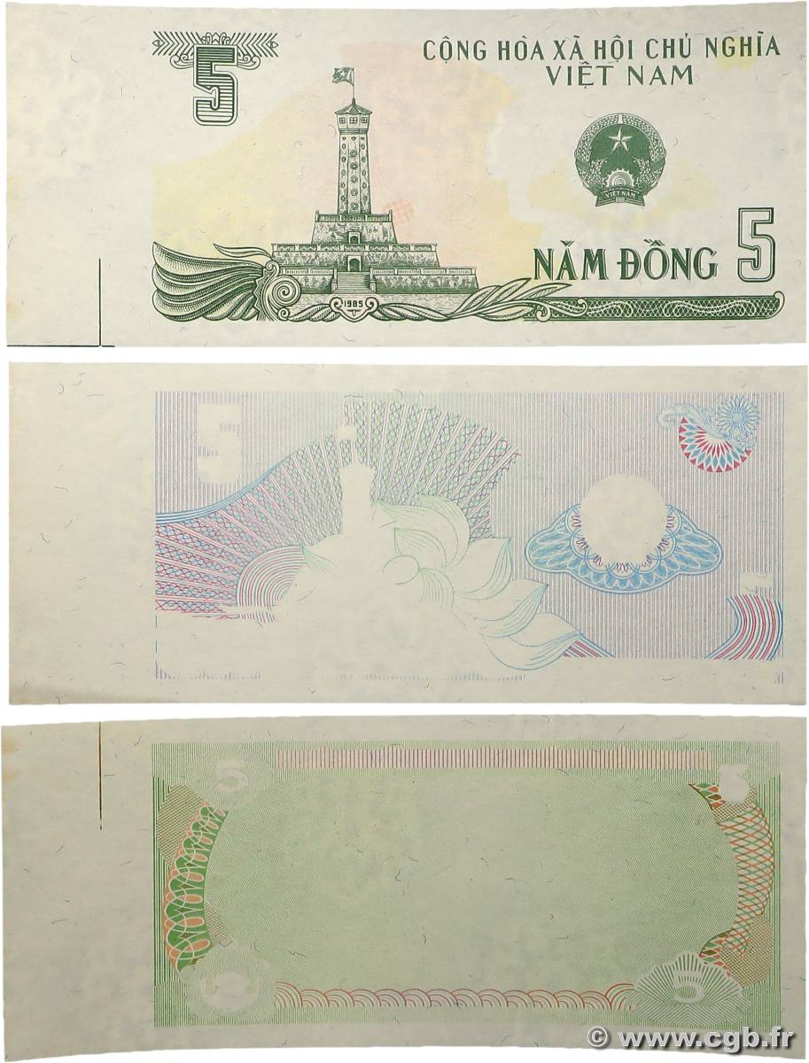 5 Dong Épreuve VIETNAM  1985 P.092e UNC