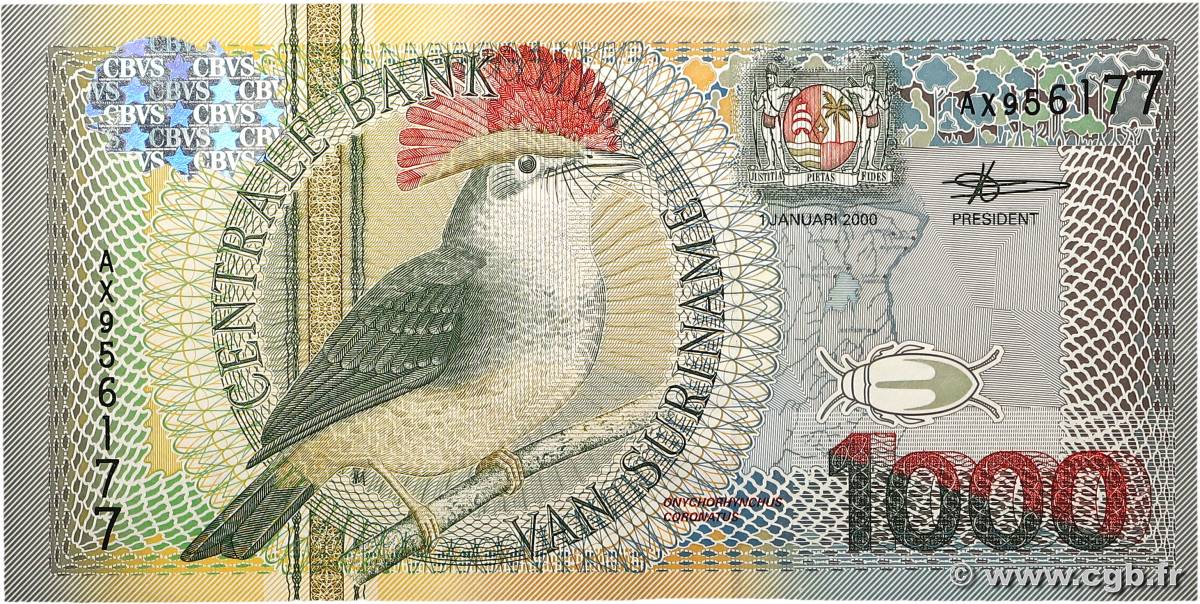 1000 Gulden SURINAM  2000 P.151 SPL+