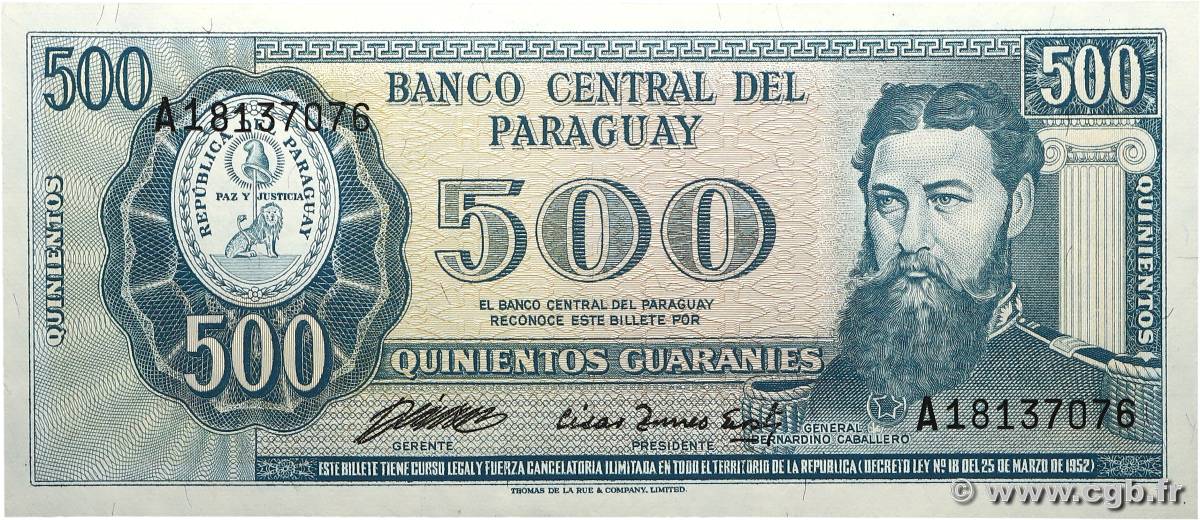 500 Guaranies PARAGUAY  1995 P.206 pr.NEUF