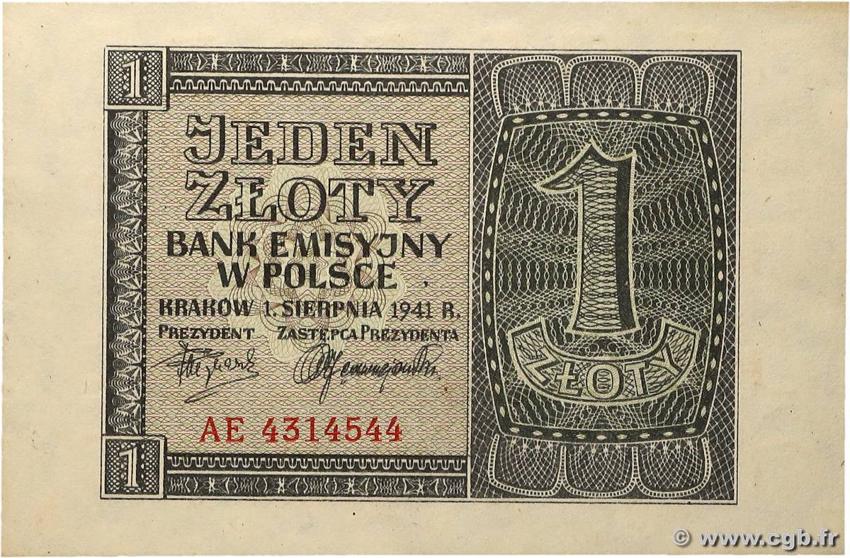 1 Zloty POLOGNE  1941 P.099 pr.NEUF