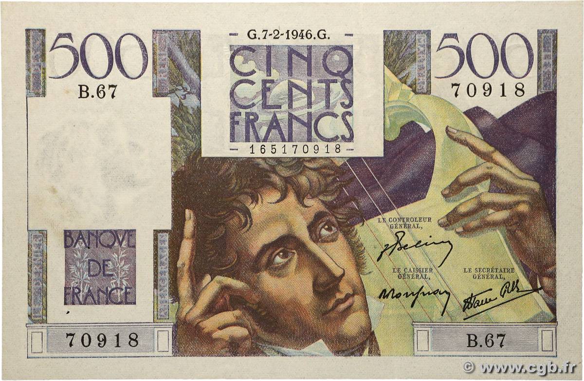 500 Francs CHATEAUBRIAND FRANCIA  1946 F.34.04 EBC