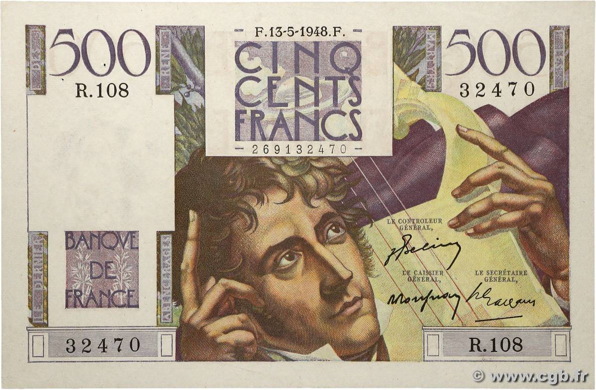 500 Francs CHATEAUBRIAND FRANCIA  1948 F.34.08 SC