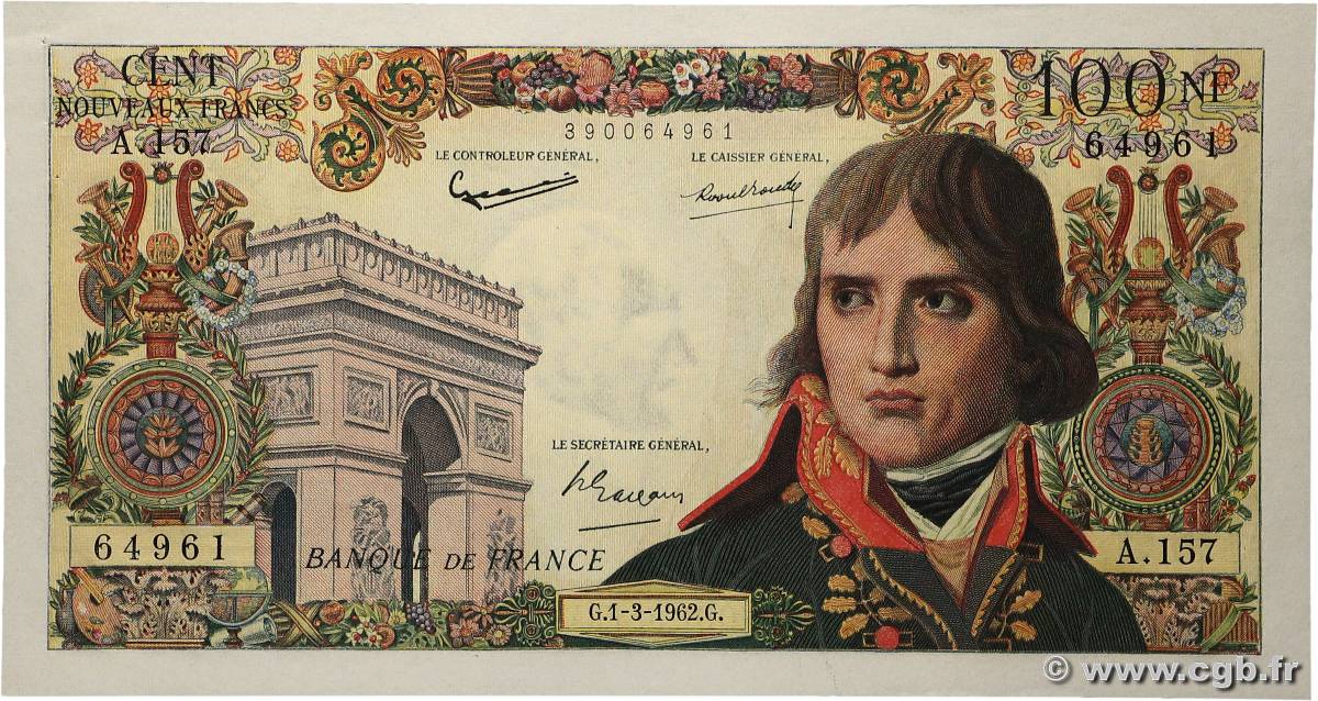 100 Nouveaux Francs BONAPARTE FRANCIA  1962 F.59.14 EBC+