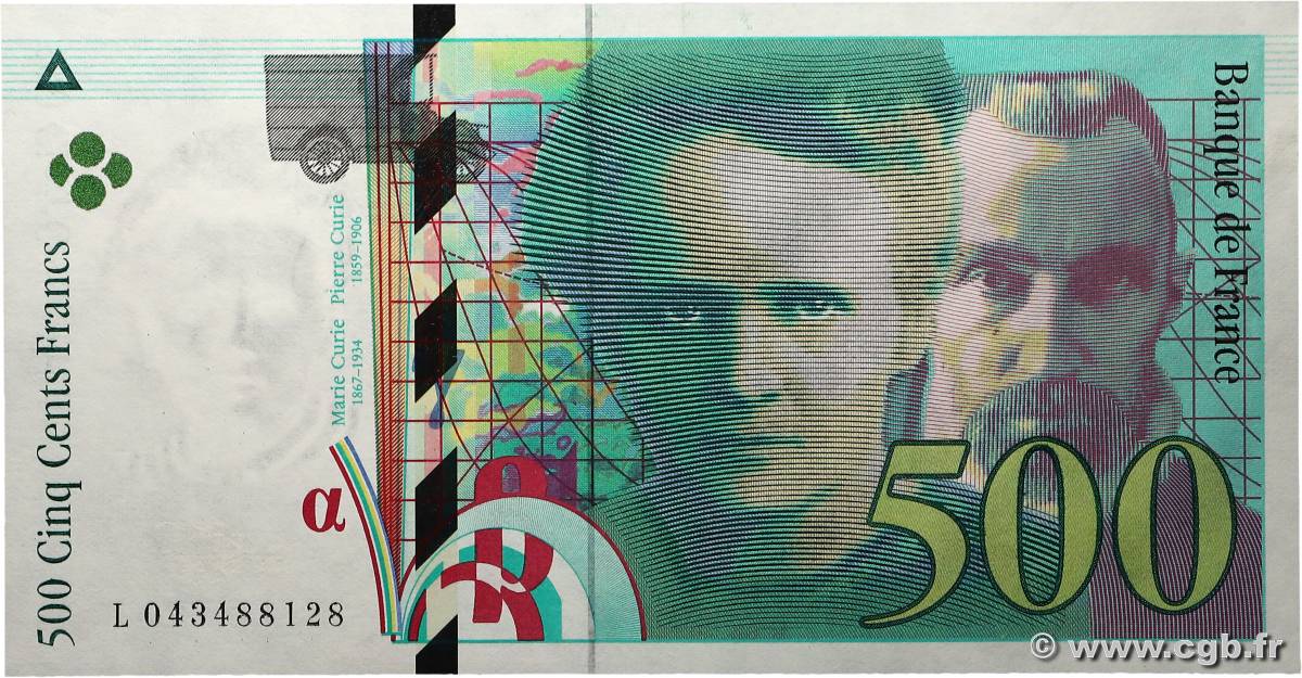 500 Francs PIERRE ET MARIE CURIE FRANCIA  2000 F.76.05 SC+