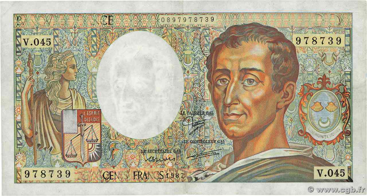 200 Francs MONTESQUIEU Fauté FRANCIA  1987 F.70.07 BB