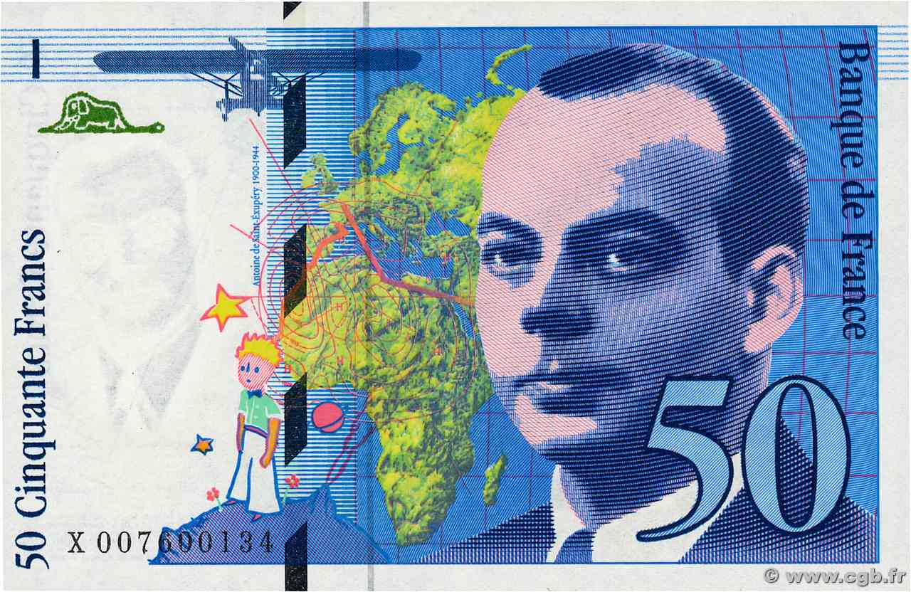 50 Francs SAINT-EXUPÉRY FRANCE  1993 F.72.02 NEUF