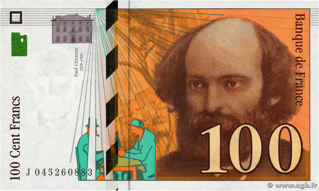 100 Francs CÉZANNE FRANCE  1998 F.74.02 NEUF