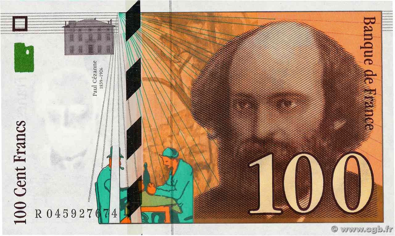 100 Francs CÉZANNE FRANCE  1998 F.74.02 UNC