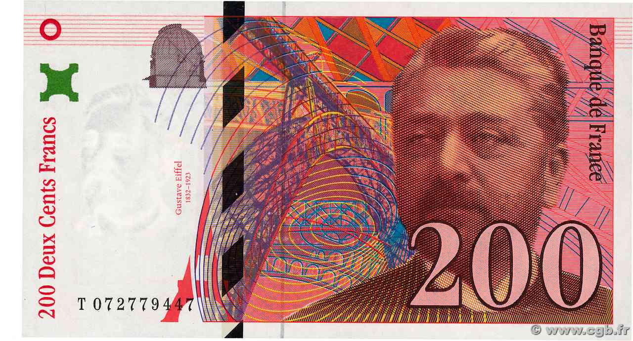 200 Francs EIFFEL FRANCIA  1999 F.75.05 FDC