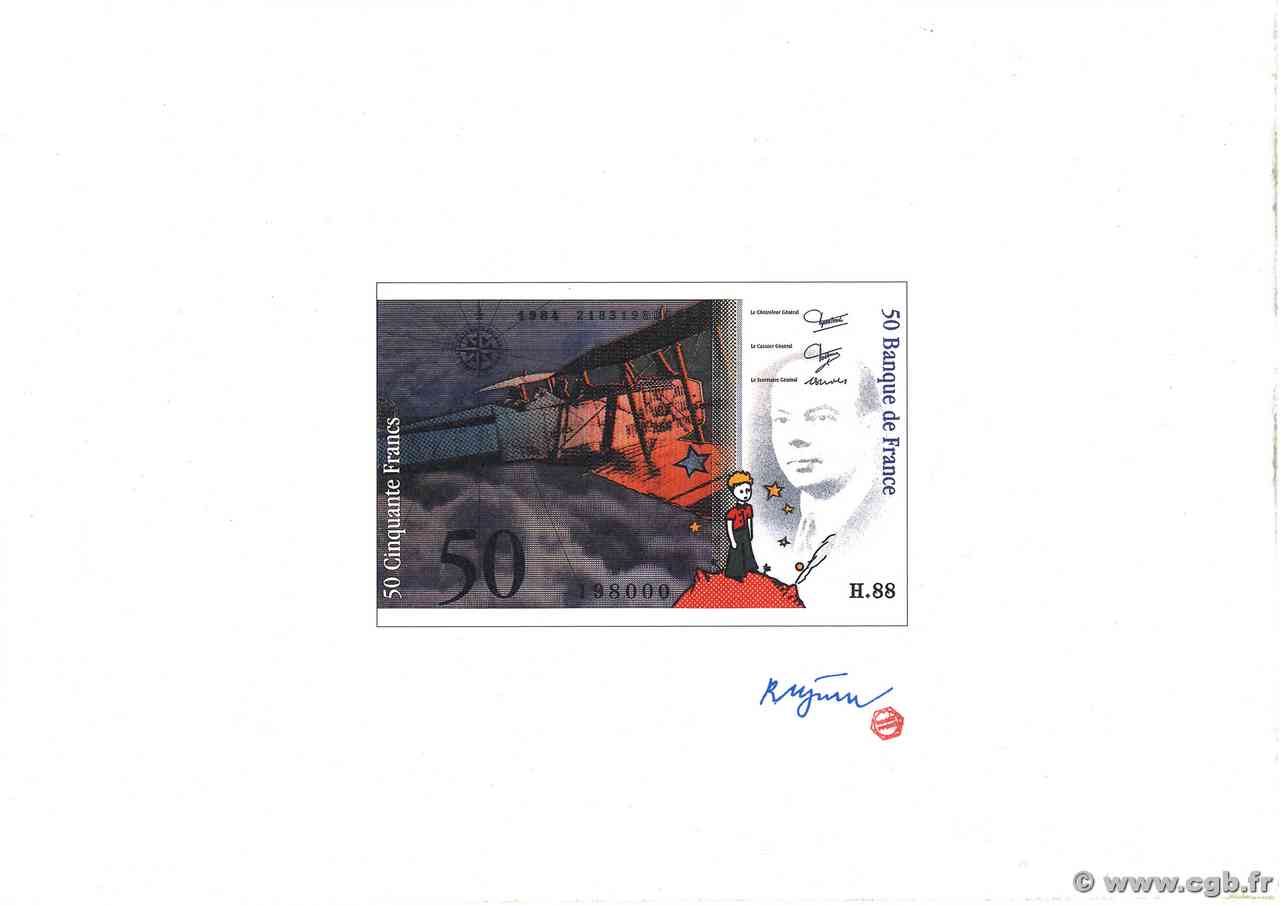 50 Francs SAINT-EXUPÉRY Essai FRANCE  1984 NE.1984 NEUF