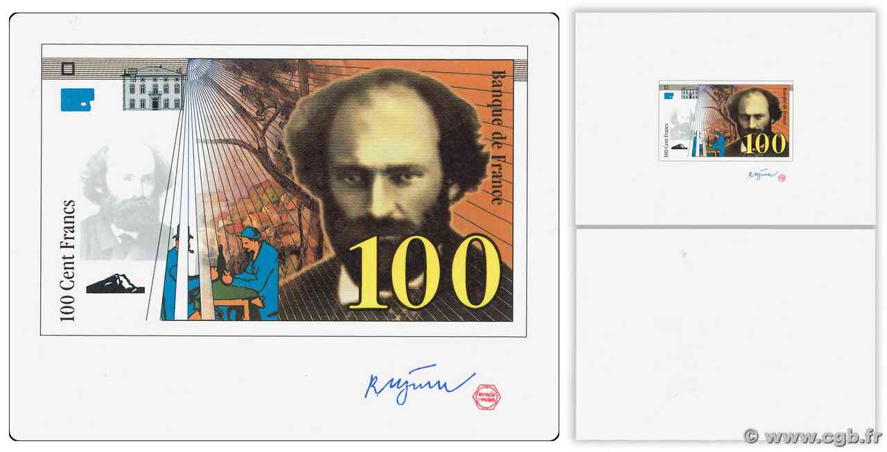 100 Francs CÉZANNE Essai FRANCIA  1995 NE.1995 FDC