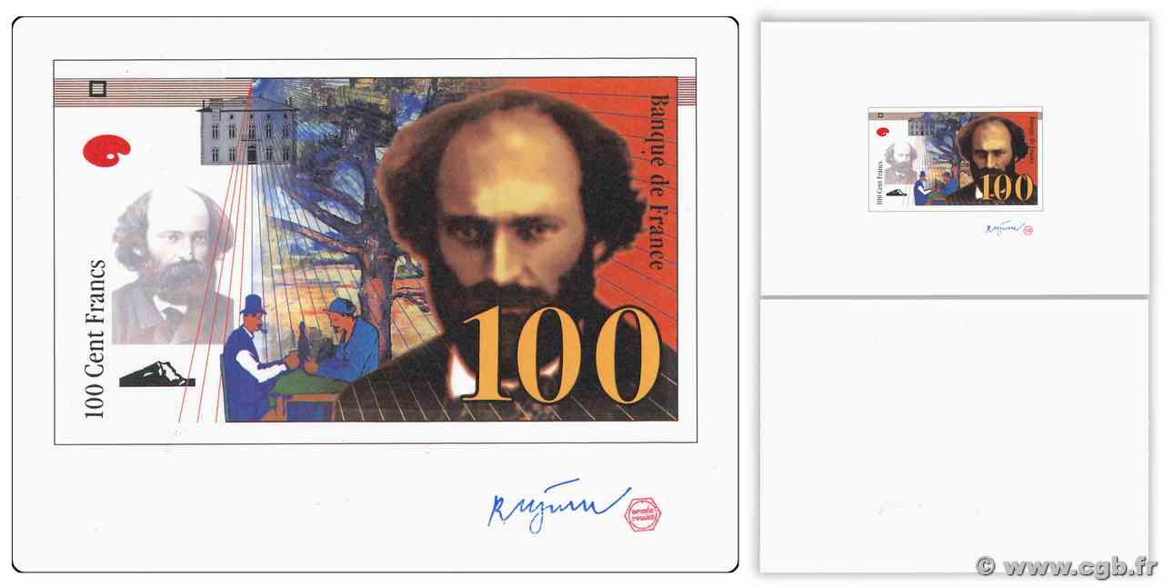 100 Francs CÉZANNE Essai FRANCIA  1995 NE.1995 FDC