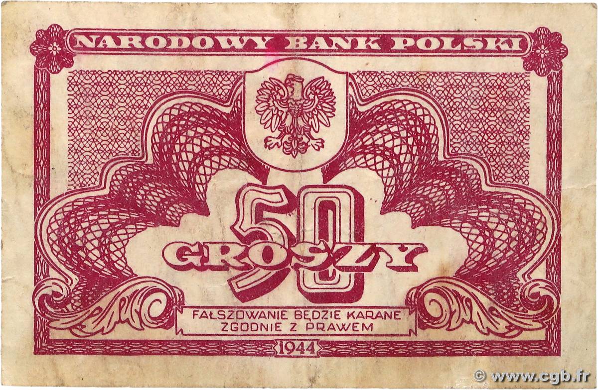 50 Groszy POLOGNE  1944 P.104 TTB