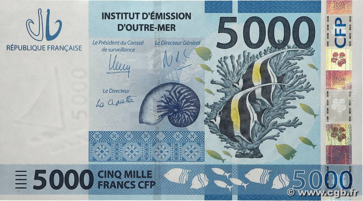 5000 Francs POLYNÉSIE, TERRITOIRES D OUTRE MER  2014 P.07 pr.NEUF