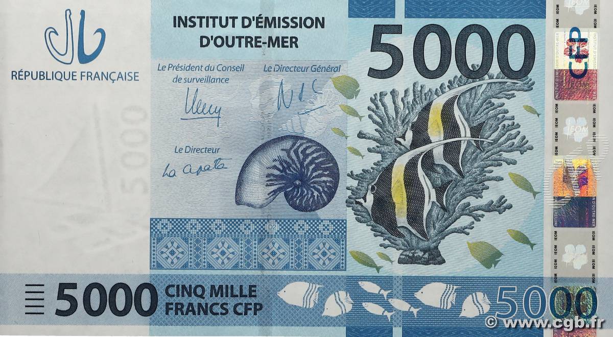 5000 Francs POLYNÉSIE, TERRITOIRES D OUTRE MER  2014 P.07 pr.NEUF