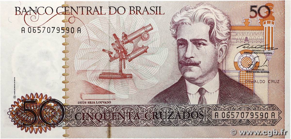 50 Cruzados BRÉSIL  1987 P.210a NEUF
